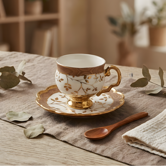 Coffee Cup and Saucer Set - 12 Pcs